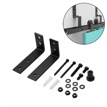 Montare Pe Perete Culisant Ușă De Hambar Hardware Rack Piese Pentru Dulap Cabinet Z Stil De Oțel Bypass Suport Șuruburi De Distanțare Kit