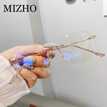 MIZHO Filtrare Proteja Vederea Anti Blue Light Ochelari Femeile se Uită La Telefon Blocarea Orbire Calculator Ochelari fără ramă de Metal Ins