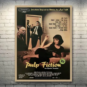 Pulp Fiction Fierbinte Film Poster De Arta Canvas Retro Imprimare Poster Pentru Camera De Zi Decor Bar Decor-003