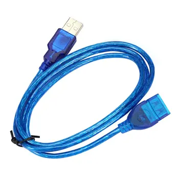 1/1.5/2/3-M Anti-interferențe USB 2.0 Cablu de Extensie USB 2.0 de sex Masculin la USB2.0 Femeie Extensia De Date De Sincronizare Cablu Cablu Albastru Standard