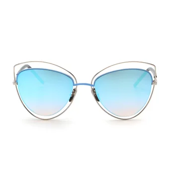 2018 Mare de Sârmă Ochi de Pisica Cadru ochelari de Soare Ochelari de Epocă Retro Ochelari de Soare Femei Barbati Brand Designer UV400 oculos de sol