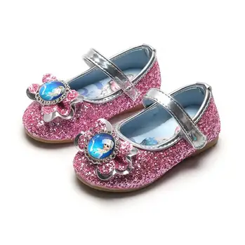 Disney Frozen Princess Fete Pantofi de Petrecere pentru Copii Rochie de Mireasa Pantofi Toc Plat Moale Sandale Rochie de Printesa din Piele Elsa Pantofi