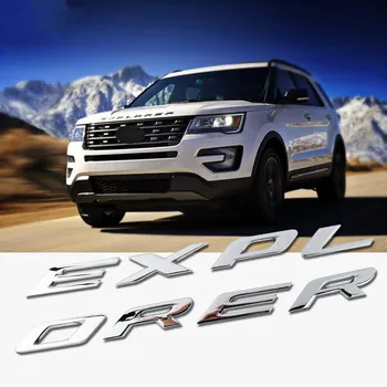 Masina 3D EXPLORER Fix Litere Capota Emblema Logo-ul Chrome Insigna Autocolant Pentru Ford Explorer Sport 2011 2012 2013 2016 +