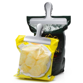 10BUC Sac Portabil Cleme din Oțel Inoxidabil Alimentar Sac Clamp Clemă de Etanșare pentru Boabe de Cafea Chips-uri Fulgi de porumb Bucătărie
