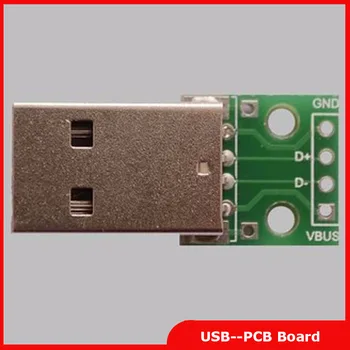 100buc MICRO USB 2.0 Plug de sex Masculin să se SCUFUNDE 4P Adaptor Conector 2.54 mm Sudate PCB Converter Shake pentru Telefonul Linie de Date
