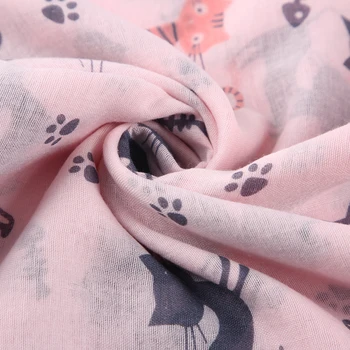 FOXMOTHER Noi Femeile Cat Esarfa Fular Femme Animal Print Wrap Bandană Bufanda Mujer Pisica Laba de Imprimare Eșarfe Dropshipping 2019