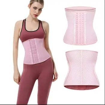 Noi Culori latex talie trainer Light Roz alb slăbire corset underbust 9 oțel os brâu Femei Corset de Slabit Centura