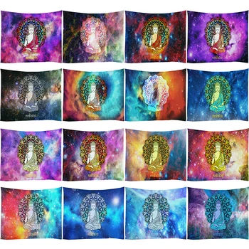 De Mari Dimensiuni Retro Buddha Decorative Galaxy Tapesties Indian Mandala Agățat De Perete Hippie Chakra Tapiserie Psihedelice Perete Pânză