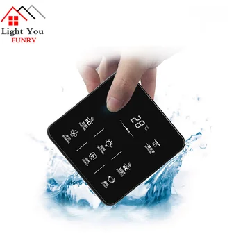6 in 1 Multifunctional Smart Touch Yuba Switch Socket 6 Banda de Baie Universal Impermeabil Smart Touch Screen 86*86mm
