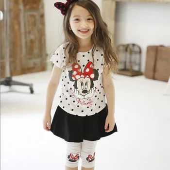 3Pcs Mickey Baby Girl Haine Seturi de Fete de tip Boutique de Haine pentru Nou-născut Fete pentru Copii Haine Copii, Costum Disney Rochie de Fată