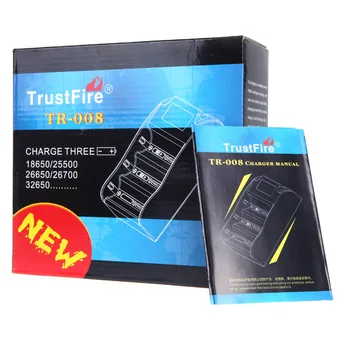 2018 Inteligent Trustfire TR-008 Trei sloturi de litiu, încărcător de baterie pentru 18650 Li 25500 26700 26650 32650