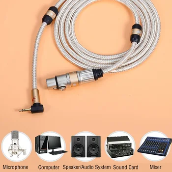 1/8 inch TRS Stereo 3.5 mm tata-XLR de sex Feminin Cablu Audio pentru Microfon HiFi Condensator Microfon Adaptor de Interconectare Cablu
