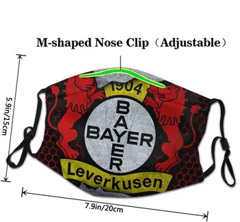 Bayer Leverkusen Protecție Masca De Fata Lavabile Refolosibile Anti Praf Jumatate De Gura, Masca Pentru Copii, Adolescenti, Femei Cu Reglabil