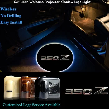 2x 350 Z Logo-ul Ghost Shadow Wireless Ușa de la Mașină CONDUSĂ de bun venit Proiector Lumini 350z Z33 Accesorii