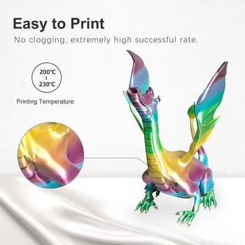 SUNLU 1.75 MĂTASE PLA cu Incandescență de Culoare Curcubeu de Mătase Textura PLA 3d cu Filament 1KG Materiale de Imprimare 3D