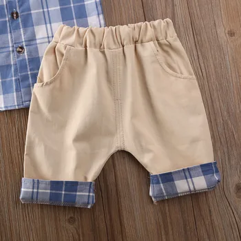 Băiatul Haine de Vară 2020 Copii Copilul Băieți Copii Haine cu Maneci Scurte T Shirt Topuri+pantaloni Scurți Pantaloni 2 buc Set Haine