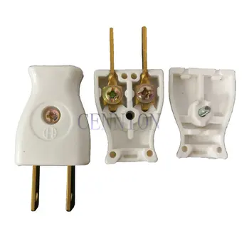 Cupru-NE CA MX JP 2 Pini Plug-and-socket pentru cablu de conexiune Trece 10A 250V 50pcs cn posta