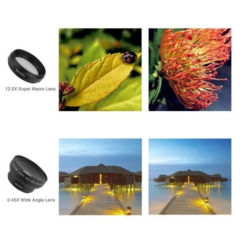 APEXEL lentilă aparat de fotografiat Telefon Super 0.45 x cu Unghi Larg&12.5 x Obiectiv Macro 2 in 1 Digital HD lentile pentru iPhone x 7 8 Samsung s9 s8 xiaomi
