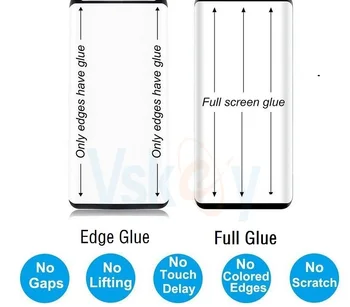 VSKEY 10BUC Plin de Lipici Sticlă Călită Pentru Oneplus 7 Complete de Acoperire Ecran Protector 1+7 Folie de Protectie