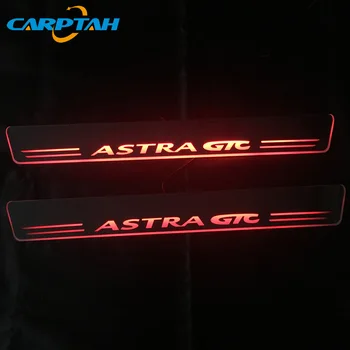 CARPTAH 2 BUC Garnitura Pedala Exterior Auto Piese LED Pragului de Ușă Scuff Placa Cale Dinamică Streamer lumina Pentru OPEL ASTRA GTC