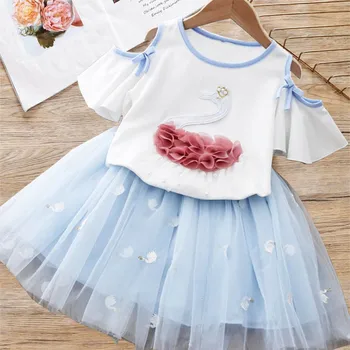 Vgiee Unicorn Rochie de Seturi de Îmbrăcăminte Copil Fete pentru Copii Haine de Vară Copil Haine Copii Fete de 8 Ani de Nunta Rochie de Printesa