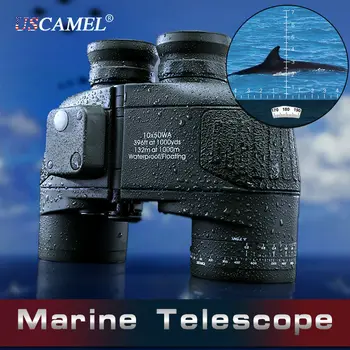 NOI Militar 10x50 Hd Marine Binoclu Zoom Telemetru Busola de Vânătoare Telescop Ocular Impermeabil Azot Armata Verde Bak4