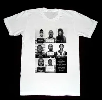 Hip Hop Mugshots Tupac Suge 50 Tricou Tricou De Moda De Vara Noi Clasic De Culoare Solidă Maneca Scurta Liber Skull T Shirt