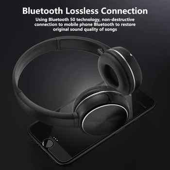 Setul cu Cască fără fir Bluetooth pentru Căști Pliabile Stereo Portabil de Gaming Headset Support TF Card FM cu Microfon Audio pentru PC Telefon Mp3