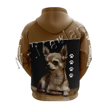 Moda Animal Ți-am Găsit Laba Chihuahua Barbati Casual Trening de Imprimare 3D Unisex Hipster Tricou/Hanorac/Fermoar/Pantaloni Lungi S-453