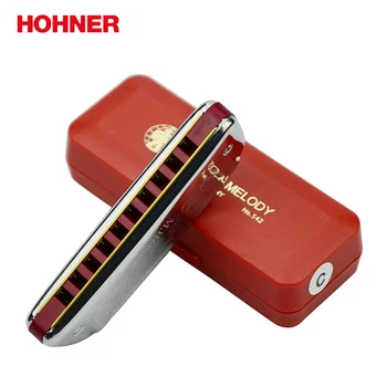 Hohner Golden Melody 10 Gaură Diatonic Harmonica Blues harp Gaita Standard de 10 Gaură Harpă (cu cutie Roșie)