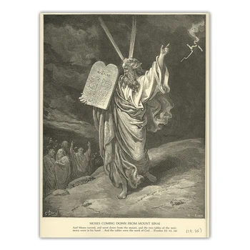 Citon Gustave Dore Sfânta Scriptură Sfânta scriptură ilustrare Povești Panza Pictura in Ulei Imagine de Fundal de Decor Acasă Decorare