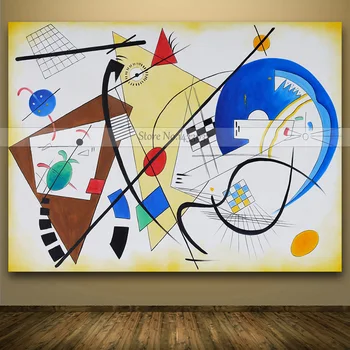 Manual Wassily Kandinsky Geometrice Canvas Abstracte Moderne De Artă Panza Pictura In Ulei Tablouri De Arta Pentru Living Decor Acasă