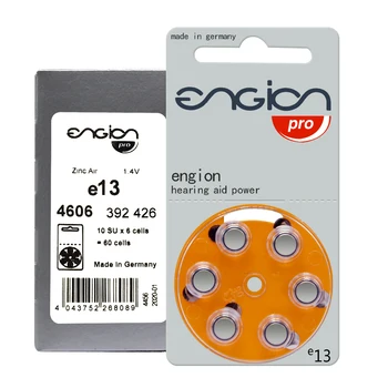 60pcs Original Zinc-Aer auditiv Baterii Engion Brand 13 A13 13A P13 E13 S13 PR48 Performanța Bateriei pentru aparate Auditive