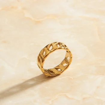 ELLERS 2020 moda noua de Aur Filledfemale women\'s inele circulare și val prețurile în euro accesorii