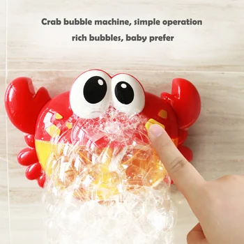 Bule De Baie Crab Jucarie Masina De Bule Crabi Broasca De Apă ToyA Muzica Cadă Săpun Automat Bubble Maker Baie Pentru Copii Pentru Copii