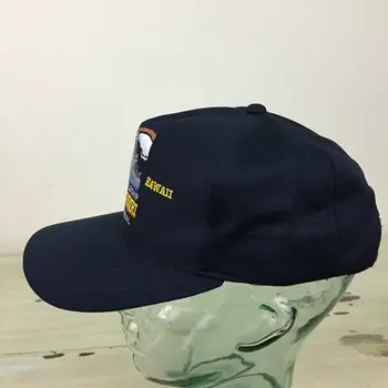 Imprimarea PEARL HARBOR, HAWAII - CUIRASATUL MISSOURI Memorial Vtg Bleumarin SnapBack Hat