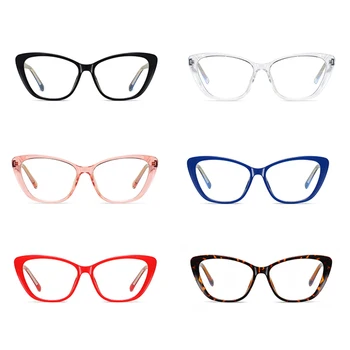 Peekaboo lumină albastră tr90 rama de ochelari femei obiectiv clar computer de protecție optică cu ochelari sex feminin transparent acetat