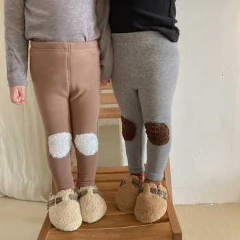 Fete și Băieți, Pantaloni de Catifea Cald 2020 Nouă Copii Leggings pentru Copii de Iarna Captusit Cașmir Copilul Pantaloni Talie Elastic,#5740