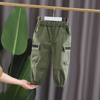 2020 Noua Moda Pantaloni Pentru Copii De Primavara Toamna Băieții De Îmbrăcăminte Pentru Sugari Decorarea Buzunar Salopete Copii, Casual, Haine Sport