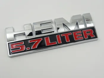 HEMI Insigna de 5.7 LITRI Masina Emblema Decal Insigna Sticker potrivit pentru Încărcător Dodge Ram 1500 Challenger Jeep Grand Cherokee 1 buc
