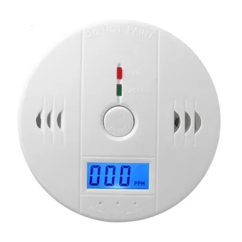 Sensibil Acasă CO2 Senzor Detector Wireless CO Intoxicații cu Monoxid de Carbon de Fum de Gaz Senzor de Avertizare Alarmă Detector LCD Indicator