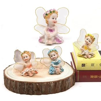 Fairy Ornament de Gradina Decoratiuni Flori de Îngeri Rasina de Artizanat Mini Grădină Micro Peisaje papusa Bonsai Figurina Miniaturi