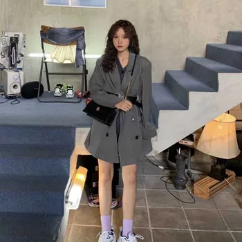 NiceMix Haine vintage stil coreean nou liber de toamna iarna pentru Femei Îmbrăcăminte de brand de moda hipster eșarfe complet maneca Jachete calde