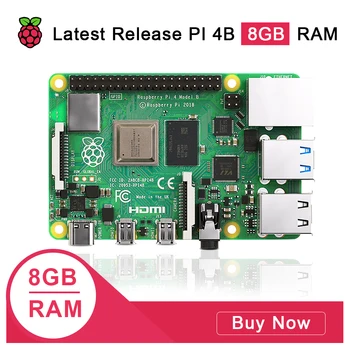 Cele mai recente Raspberry Pi 4 Model B 8GB RAM Raspberry Pi 4 1.2 versiune BCM2711 Quad core Cortex-A72 ARM v8 de 1.5 GHz