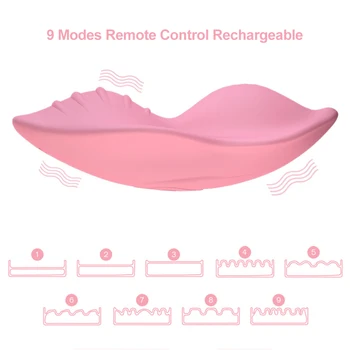 OLO ușor de Purtat Chilotei Vibrator Stimulator Clitoris 9 Moduri de Control de la Distanță Reîncărcabilă Jucarii Sexuale Pentru Femei Silicon Jucării Erotice