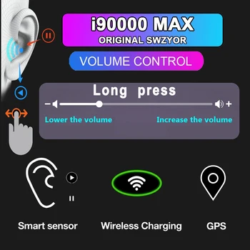 Air2 i90000 MAX TWS Căști fără Fir Cu Reverse magnet Caz de Încărcare Bluetooth 5.0 Pernuțele pentru Căști PK i2000 i5000 i9000TWS