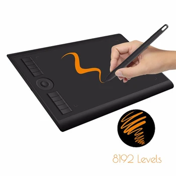 GAOMON M10K 2018 Versiune - 8192 de Presiune a Pen-Baterie Liber Digital Scris Largă de Hârtie de Desen Tabletă cu Două Degete de Mănușă