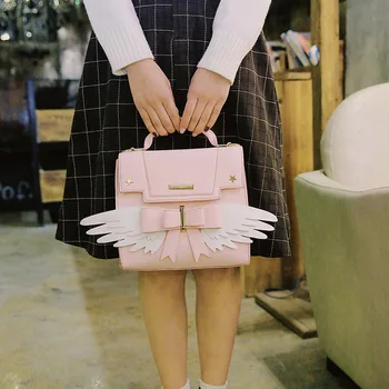 Drăguț roz umăr geanta Messenger fata aripi de personalitate sălbatice genți de mână