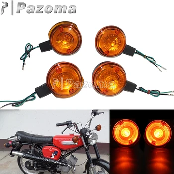 Pazoma Noi 1 Set Motocicleta din Față și din Spate 12V semnalizatoare Lămpi cu Lumină portocalie pentru Simson S50 S51 S70