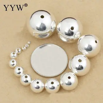 Margele minge de culoare Argintie, margele de metal 2-16mm Bijuterii DIY pentru Bratara Colier Constatările moda șirag de mărgele rotunde mingea accesorii